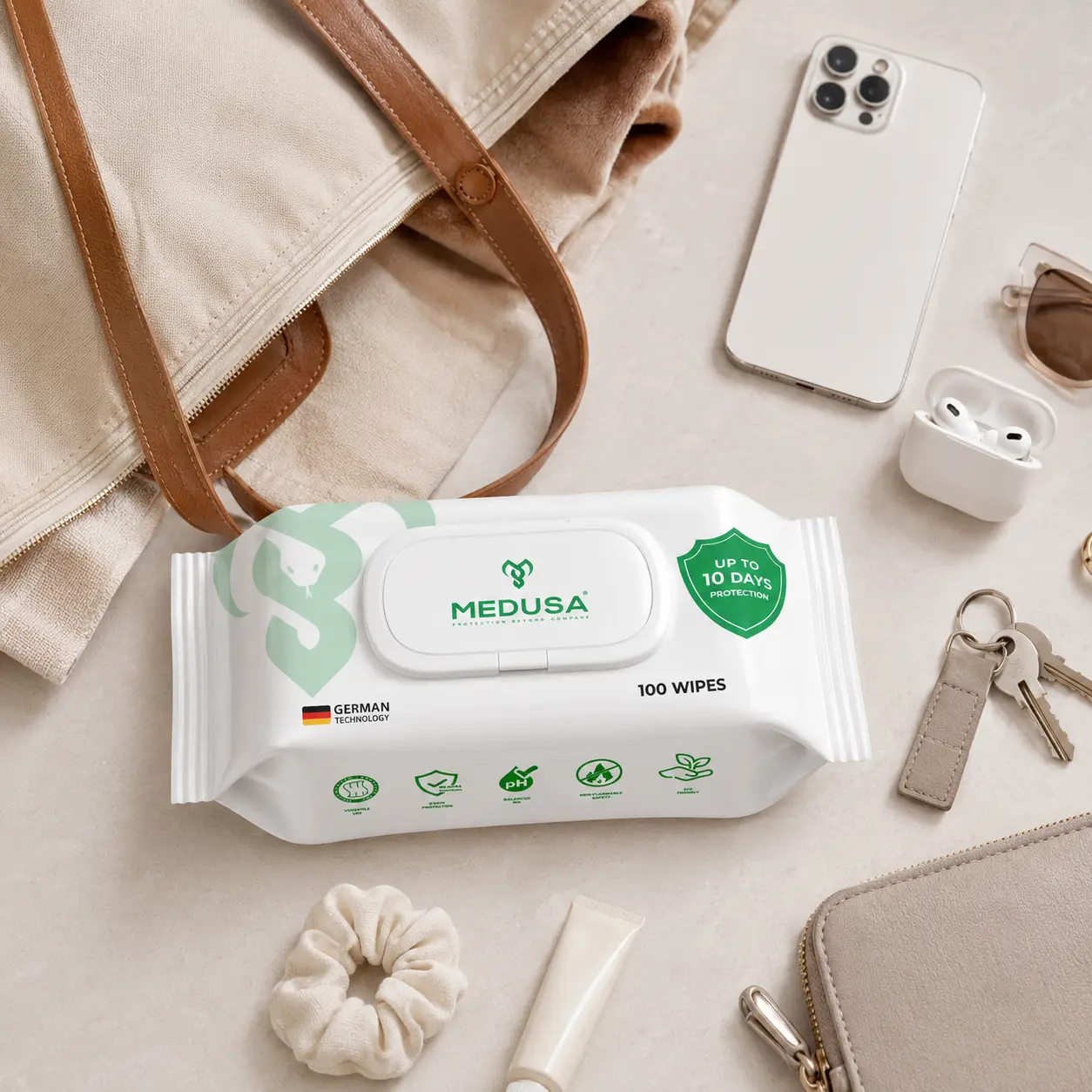 MEDUSA - Soft pocket 100 wipes (8) ENGLISH